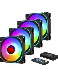 FRISBY FCL-F1405C 4X120mm ARGB FAN+ KONTROL HUB KASA FAN - 1